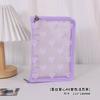 Ins Style Love Lace A6 Zipper 6 Furos Folhas Soltas Encapsulamento Transparente Star Chaser Ledger Livro Armazenamento Livro Estojo Roxo