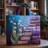 Nueva tienda independiente TEMU, Novedad en Amazon: bolsa de mano acolchada con estampado digital, bolsa casual de algodón tipo chaqueta