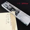 Régua Peso de Papel de Cristal para Professores Gravação a Laser Presentes Comemorativos Empresariais Caligrafia Ornamentos Arquitetônicos Wen Zhen