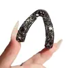 Ferramenta de Fixação para Rabo de Cavalo Alto Prendedor de Garra para Mulheres, Piranha de Cabelo para Meio Preso com Toque Sofisticado, Prendedor de Cabelo com Strass, Acessório de Cabelo Tipo Pinça Tubarão