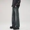 Jeans Americano Retro Novo 2026 Cleanfit Solto de Perna Reta para Homens, Calça Longa Casual Versátil de Perna Larga