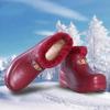 Zapatos de algodón acolchados impermeables con suela ligera de espuma, botas de nieve de invierno para hombre y mujer con forro de vellón integrado EVA, botas de lluvia cálidas antideslizantes de suela gruesa, lavado de autos