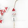 Nova Arte 20MM Contas de Madeira Brancas Estampadas Cor de Boneco de Neve de Natal Contas de Madeira DIY Decoração de Casa para Feriados Contas de Madeira