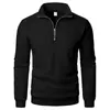 Sudadera casual de media cremallera con cuello alto, transfronteriza, moderna, simple, holgada, talla grande, sudadera de forro polar para hombre de Amazon