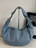 Bolsa de Ombro Estilo Coreano Moda Cor Sólida Formato Dumpling 2026 Nova Casual Grande Capacidade Transversal Leve Simples Tendência
