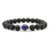 Venda Direta de Fábrica Exportação Acessórios de Joias Femininas Pulseira de Pedra Vulcânica Sete Mares 8mm Pulseira Roda de Yoga