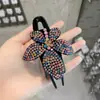 Pinza para el Cabello con Forma de Hoja de Arce de Lujo Ligero para Mujer, Llena de Pedrería, para Peinados Recogidos, Pinza de Tiburón, Pinza de Pato, Adecuada para Cabello Grueso, Accesorio para el Cabello