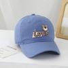Nueva Gorra de Béisbol Bordada con Letra Elegante de Otoño para Niños y Niñas, Gorra de Visera de Color Sólido de Dibujos Animados a la Moda con Protección Solar