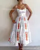 Nuevo vestido de tirantes casual, elegante y con estilo, estampado digital transfronterizo para mujer, vestido de verano