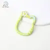 Chaveiro Gato da Sorte Pintado à Mão com Pingente de Gota de Óleo e Fecho de Mola DIY Chaveiro Colorido Criativo com Mecanismo de Retorno