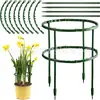 Soporte para plantas de plástico, estaca de soporte para plantas, soporte semicircular, soporte en forma de T, herramienta de fijación para plantas de jardinería, bonsái