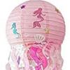 Linterna de Papel de Sirena Decoración Temática de Sirena Linterna de Papel Hecha a Mano para Niños Diseño de Acuario