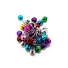 Colgante metálico multicolor de alto brillo transfronterizo, accesorio versátil para bolso, llavero de campana decorativa lindo y moderno