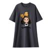 Vestido de verão para mulheres grávidas 2024 Nova Moda Casual Doce Redutor de Idade Solto plus size Saia Pequena T-shirt