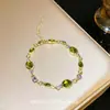 Pulsera de Diamantes Retro Colorida Diseño de Nicho Personalidad Elegante Exquisita Lujo Ligero Versátil Moda de Gama Alta Pulsera