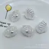Acessórios Coloridos de Resina Galvanizada Semi-Tridimensionais Simulados com Conchas de Pérola, Materiais para Joias DIY, Pingentes para Sapatos e Acessórios