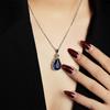 Moda Transfronteriza Europea y Americana para Mujer Colgante Grande de Color de Gota de Agua Micro-incrustado Súper Brillante Diamante Principal Cristal Gema Vivo