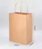 Bolsa de embalaje para llevar de papel kraft blanco desechable de 120 g para una taza 150 bolsa de embalaje para té de leche de doble taza de piel de vaca amarilla Cuatro tazas