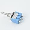 Interruptor de botón azul claro MTS-103 3 pines 3 velocidades micro interruptor de alimentación plateado