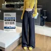 Nuevos Jeans de Pierna Ancha de Invierno para Mujer Talla 26 Transfronterizos de Cintura Alta Estilo Perezoso Pantalones Rectos Holgados Soporte Dropshipping