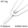 Hao Yi Nuevo Collar Hip-hop Transfronterizo de Acero Inoxidable para Hombre, Collar Tridimensional Rectangular de Estilo Frío, Joyería para Parejas