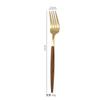 430 Aço Inoxidável Imitação de Madeira Braçadeira Alça Faca e Garfo Colher Colher de Chá Colher de Chá Garfo de Chá Comida Ocidental Faca de Bife Utensílios de Mesa Domésticos