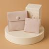 Bolsa de Joias de Microfibra da Moda com Cartão Interno, Bolsa de Joias Portátil com Tampa Flip-Top, Bolsa de Armazenamento à Prova de Poeira para Colares, Pingentes e Brincos