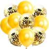 Globos Transparentes de Confeti Corona Oro Rosa de 12 Pulgadas 30 40 50 Cumpleaños Látex Lentejuelas