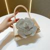Nuevo Bolso de Mano Pequeño de Alta Gama para Dama con Diamantes Brillantes y Flor Rosa, Bolso de Mano, Bolso Bandolera, Bolso de Noche