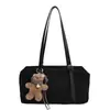 Bolso Tote de Ante Retro Gran Capacidad Versátil para Viajes Diarios Bolso de Hombro Único Elegante Hebilla de Cinturón de Diseño de Nicho Bolso de Axila
