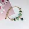 Pulsera Elegante de Aleación Galvanizada con Broche de Langosta y Trébol de Cuatro Hojas para Mujer, Más Vendida en el Sudeste Asiático, Joyería de Dibujos Animados en Stock, Hecha a Mano