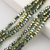 Cuentas de platillo volador de 4 x 6 mm, cuentas sueltas de vidrio galvanizado, joyería hecha a mano, accesorios de bricolaje, ventas al por mayor