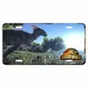Placa decorativa de metal estaño personalizada creativa serie Jurassic en stock directo de fábrica Amazon AliExpress
