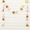 Guirnalda de Papel Redonda con Purpurina y Espejo de 4m de Largo Decoración para Fiesta de Cumpleaños Guirnalda Redonda de Papel Guirnalda Redonda de Papel Oro Rosa