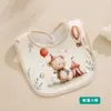 Babero Impermeable de Saliva en Forma de U, Resistente al Agua, Absorbente, No Humedece, Gasa para Bebé, Algodón Puro, Babero Clase A, Babero para Comer Infantil
