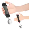 Pulsera de Muñeca para Utensilios de Comer Estilo Sencillo con Correas en Ambos Lados, Pulsera Antivibración para Utensilios, Correas Antiderrames para Cuchara y Tenedor