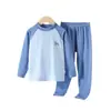 Conjunto de Ropa Interior Térmica para Niños 7A Antibacteriano Ropa de Otoño para Niños y Pantalones Camiseta Base Pijamas para Niñas Mayores Ropa para el Hogar