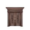 Puerta de Columna Romana para Villa en Foshan, Guangdong, Puerta de Ingeniería de Columna Romana Clásica, Puerta de Aluminio Fundido con Columna Romana Antirrobo de Aleación de Aluminio