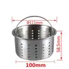 Cesta de fregadero de acero inoxidable, lavabo para verduras, red de filtro, fregadero para lavar platos, colador de fregadero, tapa de desagüe de cocina