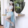 Camisón con faja Hanfu de palacio, retro, dulce, bonito, ultrafino, de malla sexy, uniforme antiguo, ropa para el hogar