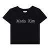 Camiseta Curta Matinkim Básica com Estampa de Letras Manga Curta Versátil Algodão Puro Nicho Coreano Moda Versátil