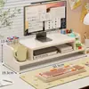 Soporte elevador para computadora de escritorio, base elevadora para monitor, bandeja para teclado, estante de escritorio de madera con cajones, multicapa