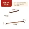 Luminária pendente de mármore falso para restaurante, conjunto de 6 peças de luz linear estética da nova Dinastia Song, luminária pendente de jantar para sala de chá estilo Zen chinês novo, arte em madeira e ferro