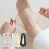 Calcetines de barco para mujer de encaje de verano delgados con planta de algodón transpirables que absorben el sudor calcetines cortos talón antideslizante de silicona boca baja calcetines invisibles