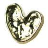 Botón de amor con borde fino y superficie arrugada de Yisen ESSTUDIO, diseño de nicho, botón de metal con hebilla para camisa femenina