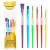 6 piezas Juego de brochas de silicona y nailon Rainbow Rod, portalápices de silicona, bolígrafo de acuarela, tiza al agua, juego de pinceles de óleo