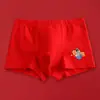 Ropa interior roja al por mayor para niños para el Año del Caballo, Calzoncillos tipo bóxer de algodón Grado A para niños, niños mayores y bebés, Calzoncillos tipo bóxer rojo brillante