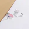 Lindos Aretes de Dibujos Animados Kuromi Melody Hello Kitty Estudiante Japonesa Simples Versátiles Aretes para Perforación de Oreja para Mujeres