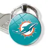 Venda Quente Transfronteiriça NFL Time Pedra Preciosa 32 Logos de Equipe de Futebol Americano NFL Pingente Anel em Relevo Pingente de Chaveiro