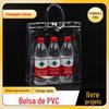 Pvc saco transparente roupa saco de presente plástico snap botão saco de mão refrigerado vinho vermelho saco de presente atacado logotipo impresso